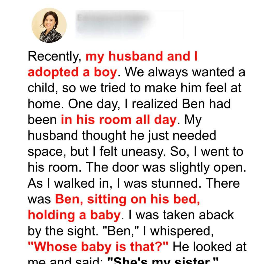 Couple Adopts a 6-year-old Boy, Finds Him Nursing a Strange Baby in His Room the Next Day – Story of the Day