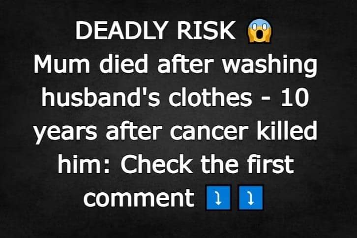 Ten years after her husband’s death from cancer, Mum passed away while washing his things