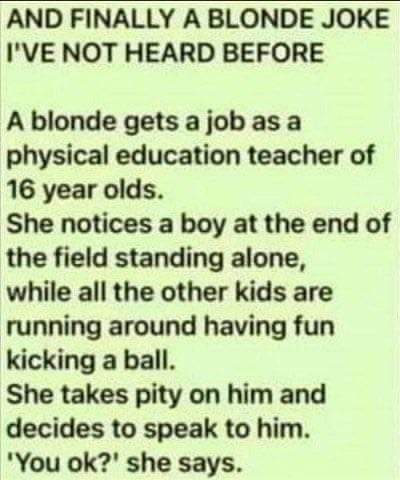 Hilarious Blonde Joke I’ve Not Heard Before 