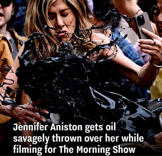 Jennifer Aniston’s Character in The Morning Show Gets Doused in Fake Oil 