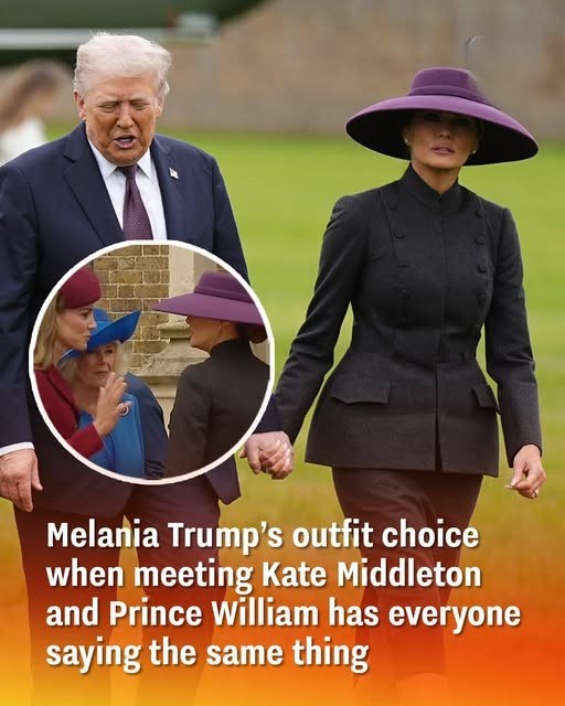 Melania Trump’s outfit choice when meeting Kate Middleton and Prince William has everyone talking
