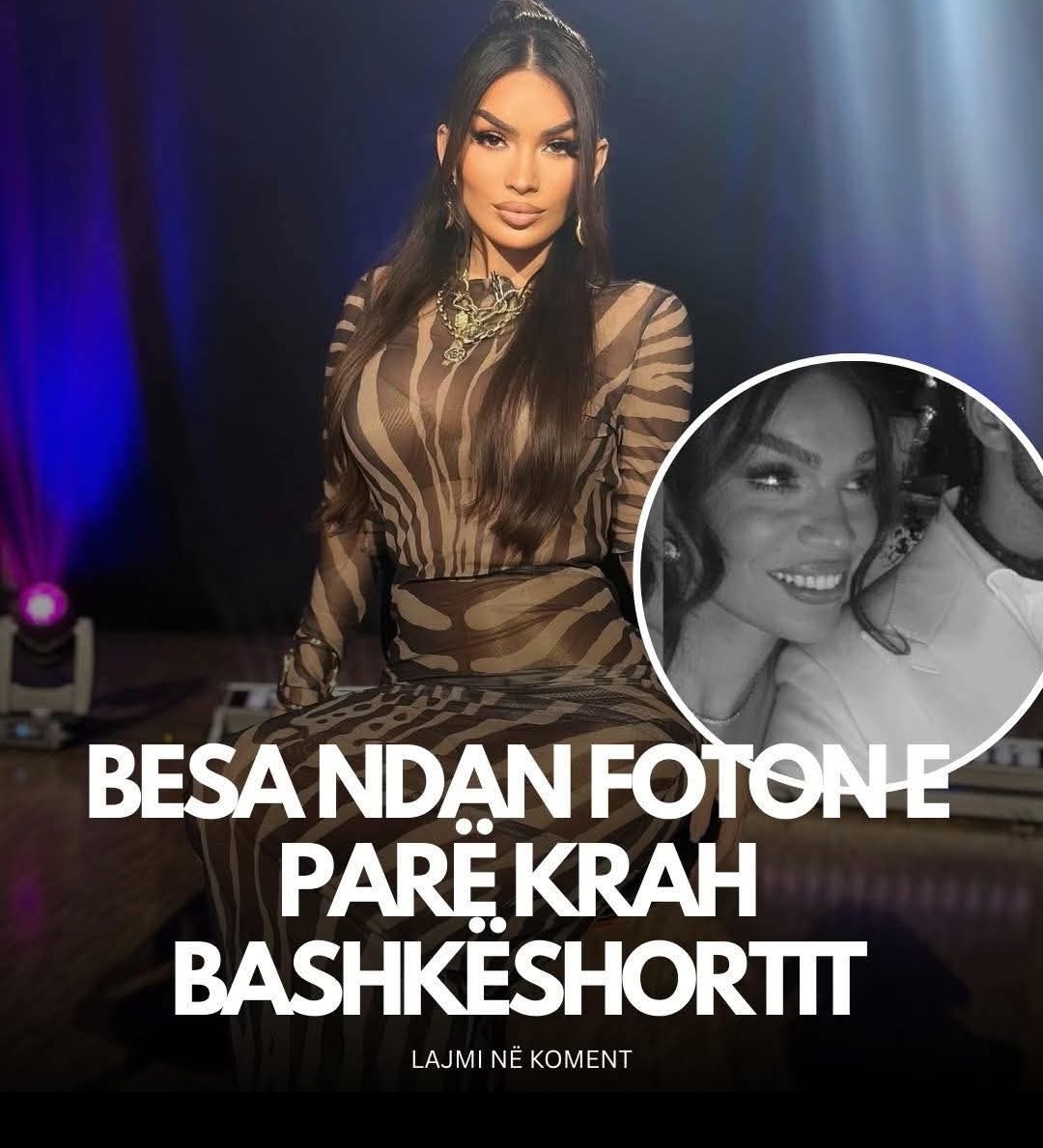 Besa ndan foton e parë me bashkëshortin.
